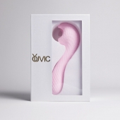 Розовый вибромассажёр с деликатными токами - Youvic - купить с доставкой в Люберцах