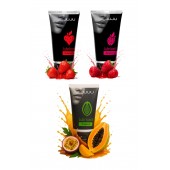 Набор из 3 съедобных лубрикантов JUJU (клубника, малина, тропические фрукты) - JuJu - купить с доставкой в Люберцах