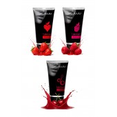 Набор из 3 съедобных лубрикантов JUJU (клубника, малина, вишня) - JuJu - купить с доставкой в Люберцах