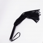 Черный кожаный флоггер - 45 см. - Crazy Handmade - купить с доставкой в Люберцах