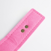 Черно-розовый ошейник с золотистой фурнитурой - Crazy Handmade - купить с доставкой в Люберцах