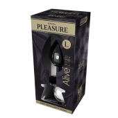 Серебристая анальная втулка с прозрачным кристаллом Mini Metal Butt Plug Size L - 9 см. - Adrien Lastic