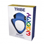 Синее эрекционное кольцо Wooomy Tribeс с вибрацией - Adrien Lastic - в Люберцах купить с доставкой