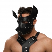 Черная кожаная маска «Собака» - Crazy Handmade - купить с доставкой в Люберцах