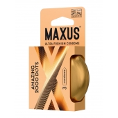 Точечные презервативы MAXUS 2000 Amazing Dots с железным кейсом - 3 шт. - Maxus - купить с доставкой в Люберцах