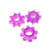 Набор из 3 лиловых эрекционных колец различной формы - Erowoman-Eroman - в Люберцах купить с доставкой