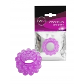 Лиловое эрекционное кольцо с 2 рядами стимулирующих шариков - Erowoman-Eroman - в Люберцах купить с доставкой