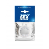 Эрекционное кольцо со стимулирующими шариками сверху и снизу - Sex Expert - в Люберцах купить с доставкой