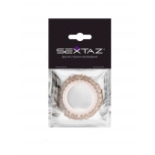 Эрекционное кольцо с бежевыми «ресничками» - Sextaz - в Люберцах купить с доставкой