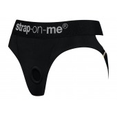 Черные трусики для насадок Heroine Lingerie Harness - size XL - Strap-on-me - купить с доставкой в Люберцах