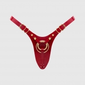 Красный пояс для фиксации насадок Strap-On-Me Leatherette Harness Fabulous - Strap-on-me - купить с доставкой в Люберцах