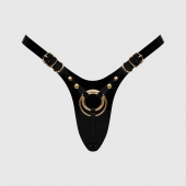 Черный пояс для фиксации насадок Strap-On-Me Leatherette Harness Fabulous - Strap-on-me - купить с доставкой в Люберцах