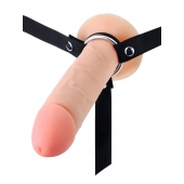 Мужской полый страпон на регулируемых ремешках - 22 см. - Sex Expert - купить с доставкой в Люберцах