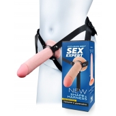 Мужской полый страпон на регулируемых ремешках - 22 см. - Sex Expert - купить с доставкой в Люберцах