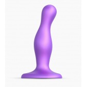 Фиолетовая насадка Strap-On-Me Dildo Plug Curvy size S - Strap-on-me - купить с доставкой в Люберцах