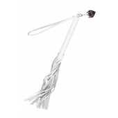 Белая кожаная плеть - 50 см. - Pecado - купить с доставкой в Люберцах