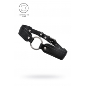 Черный кожаный чокер-ошейник со скруглёнными углами - Pecado - купить с доставкой в Люберцах