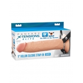 Телесный пустотелый фаллопротез 9’’ Hollow Silicone Strap-On - 24,1 см. - Pipedream - купить с доставкой в Люберцах