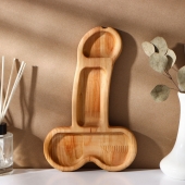 Деревянное блюдо для подачи в форме члена (25 х 16,5 х 1,7 см) - Сима-Ленд - купить с доставкой в Люберцах