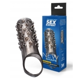 Дымчатая насадка на пенис с выпуклостями - 12 см. - Sex Expert - в Люберцах купить с доставкой