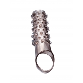 Дымчатая насадка на пенис с шипами и выпуклостями - 12 см. - Sex Expert - в Люберцах купить с доставкой