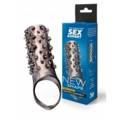 Дымчатая насадка на пенис с шипами и выпуклостями - 12,5 см. - Sex Expert - в Люберцах купить с доставкой