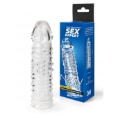 Прозрачная закрытая насадка на пенис - 17 см. - Sex Expert - в Люберцах купить с доставкой