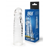 Прозрачная закрытая насадка на член - 15 см. - Sex Expert - в Люберцах купить с доставкой