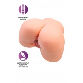 Телесный мастурбатор в форме попки с 2 любовными входами - No Name - в Люберцах купить с доставкой