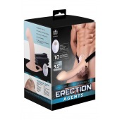 Телесный полый страпон с вибрацией Erection Agents - 24,1 см. - NMC - купить с доставкой в Люберцах