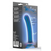 Синяя насадка с гладкой поверхностью Surrender 5.75 Inch Intermediate Pegging Dildo - 14,6 см. - Blush Novelties - купить с доставкой в Люберцах