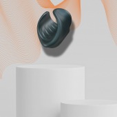 Серый сквозной мастурбатор с вибрацией Manwan Starter - Manwan - в Люберцах купить с доставкой