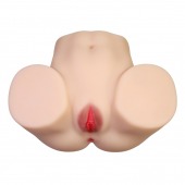 Телесный мастурбатор с 2 любовными отверстиями Olivia - Baile - в Люберцах купить с доставкой