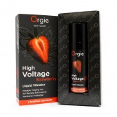 Жидкий вибратор Orgie High Voltage Strawberry - 15 мл. - ORGIE - купить с доставкой в Люберцах