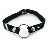 Кляп с кольцом и лаковым ремешком - БДСМ Арсенал - купить с доставкой в Люберцах