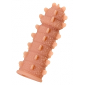 Насадка на фаллос с шипами и продолговатыми бугорками - 14,7 см. - KOKOS - в Люберцах купить с доставкой