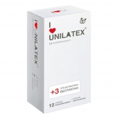Ультратонкие презервативы Unilatex Ultra Thin - 12 шт. + 3 шт. в подарок - Unilatex - купить с доставкой в Люберцах