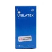 Классические презервативы Unilatex Natural Plain - 12 шт. + 3 шт. в подарок - Unilatex - купить с доставкой в Люберцах