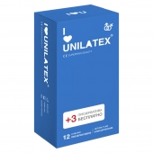 Классические презервативы Unilatex Natural Plain - 12 шт. + 3 шт. в подарок - Unilatex - купить с доставкой в Люберцах