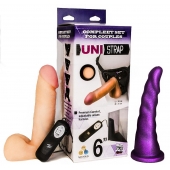 Вибрострапон с двумя насадками UniStrap - 18 и 18 см. - LOVETOY (А-Полимер) - купить с доставкой в Люберцах