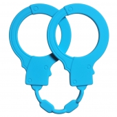 Голубые силиконовые наручники Stretchy Cuffs Turquoise - Lola Games - купить с доставкой в Люберцах