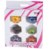 Набор из 6 разноцветных эрекционных колец - Toyfa Basic - в Люберцах купить с доставкой