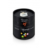 Массажная свеча с ароматом бубль-гума Bougie de Massage Gourmande Bubble Gum - 80 мл. - Plaisir Secret - купить с доставкой в Люберцах