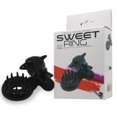 Чёрное эрекционное виброкольцо Sweet Ring с дельфинчиком - Baile - в Люберцах купить с доставкой