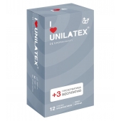 Презервативы с рёбрами Unilatex Ribbed - 12 шт. + 3 шт. в подарок - Unilatex - купить с доставкой в Люберцах