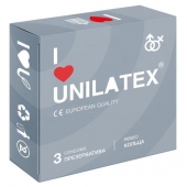 Презервативы с рёбрами Unilatex Ribbed - 3 шт. - Unilatex - купить с доставкой в Люберцах