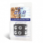 Ремень на член и мошонку 1.5  Cock Ring With Ball Strap - BlueLine - купить с доставкой в Люберцах