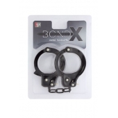 Чёрные наручники из листового металла BONDX METAL CUFFS BLACK - Dream Toys - купить с доставкой в Люберцах