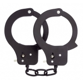 Чёрные наручники из листового металла BONDX METAL CUFFS BLACK - Dream Toys - купить с доставкой в Люберцах