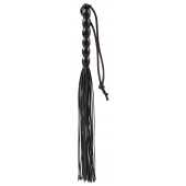 Чёрная мини-плеть из резины Rubber Mini Whip - 22 см. - Blush Novelties - купить с доставкой в Люберцах